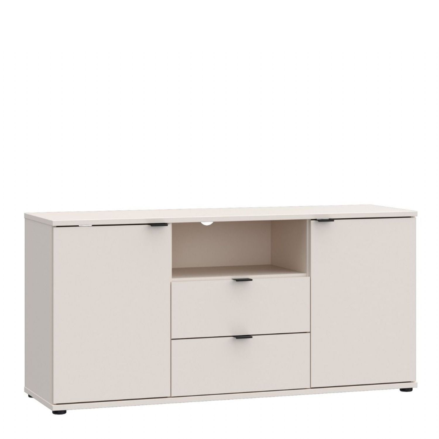 Ganymede TV Unit with Open Shelf, 2 Drawers &amp; 2 Doors in Sand