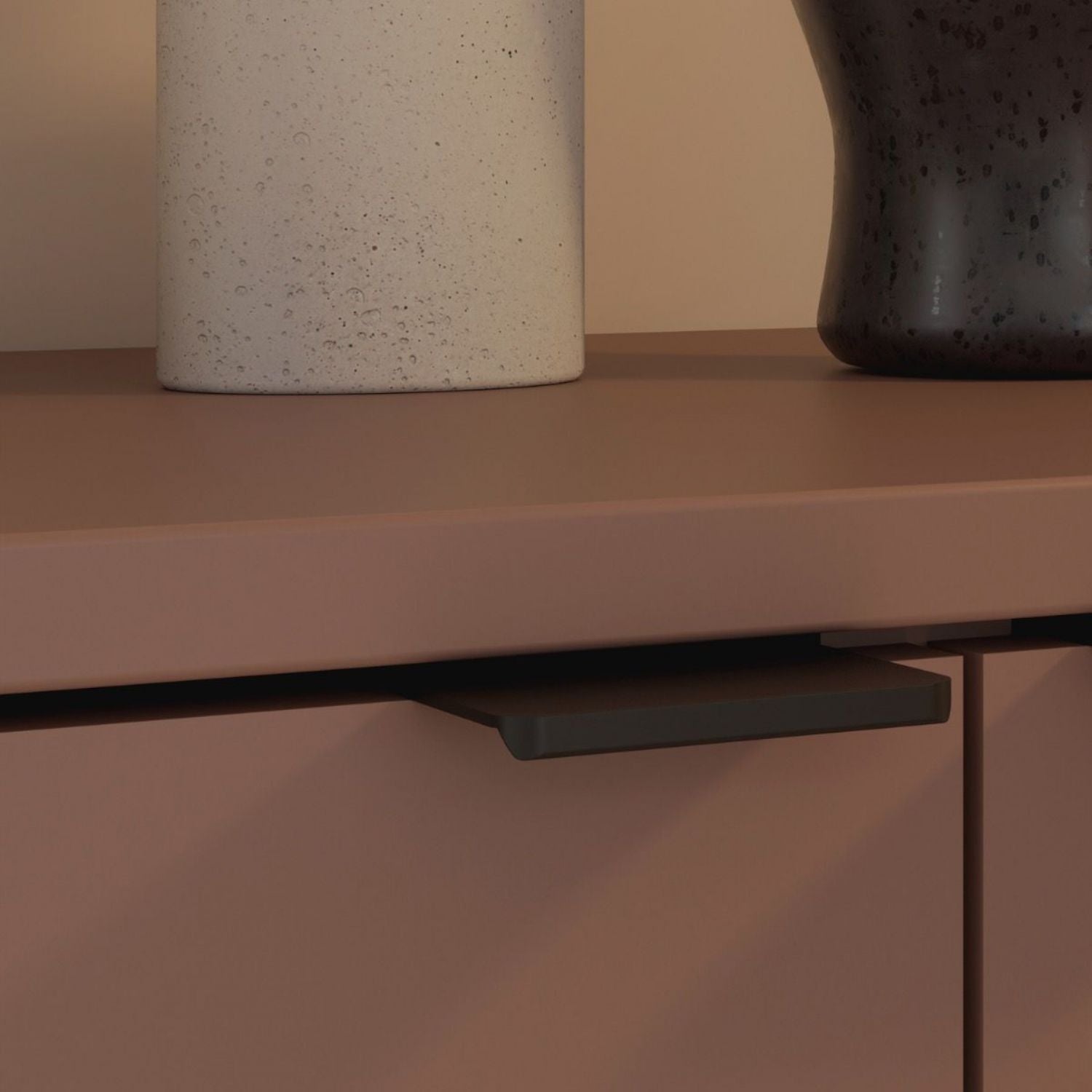 Ganymede TV Unit with Open Shelf, 2 Drawers & 2 Doors in Terracotta