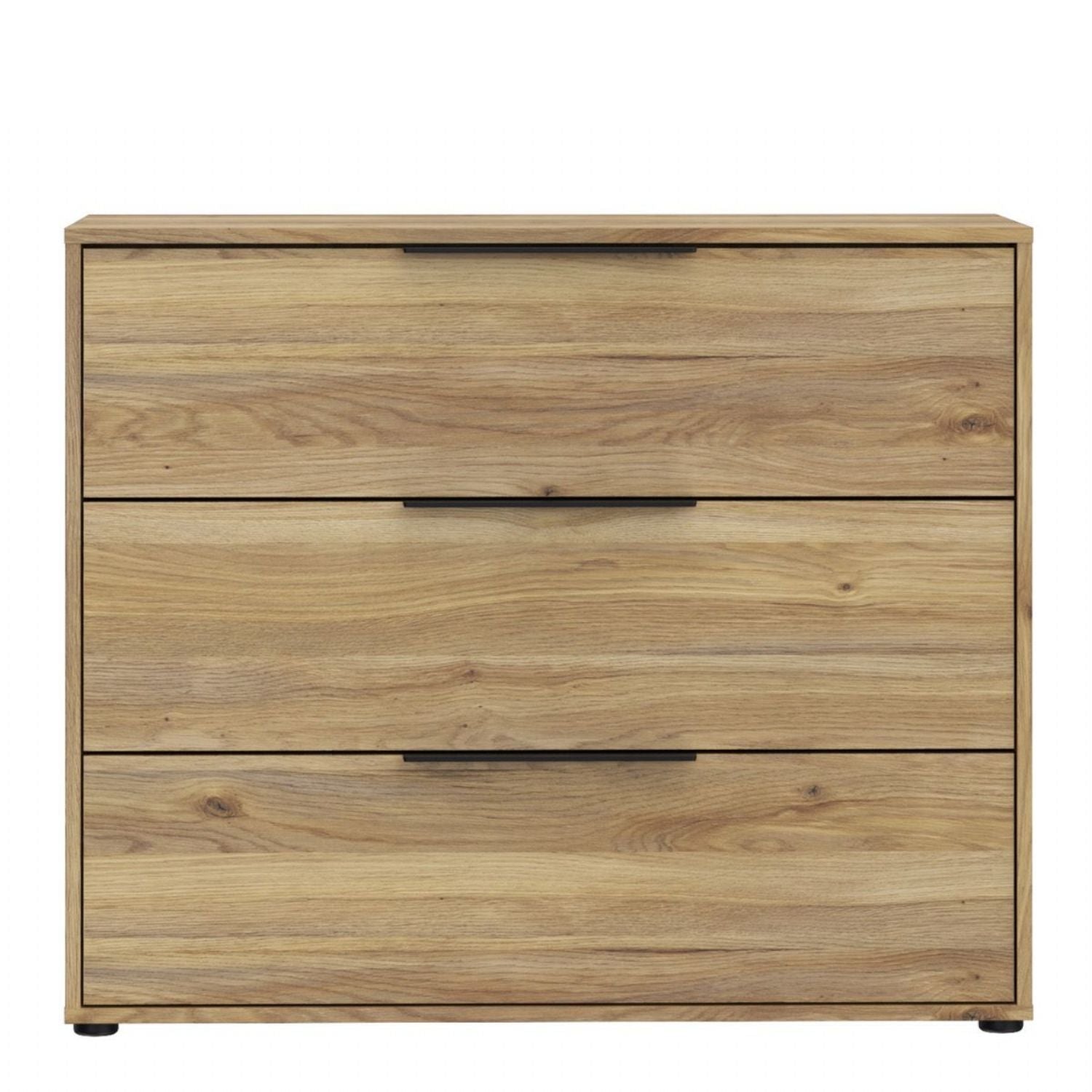 Orkney 3 Drawer Chest in Mauvella Oak