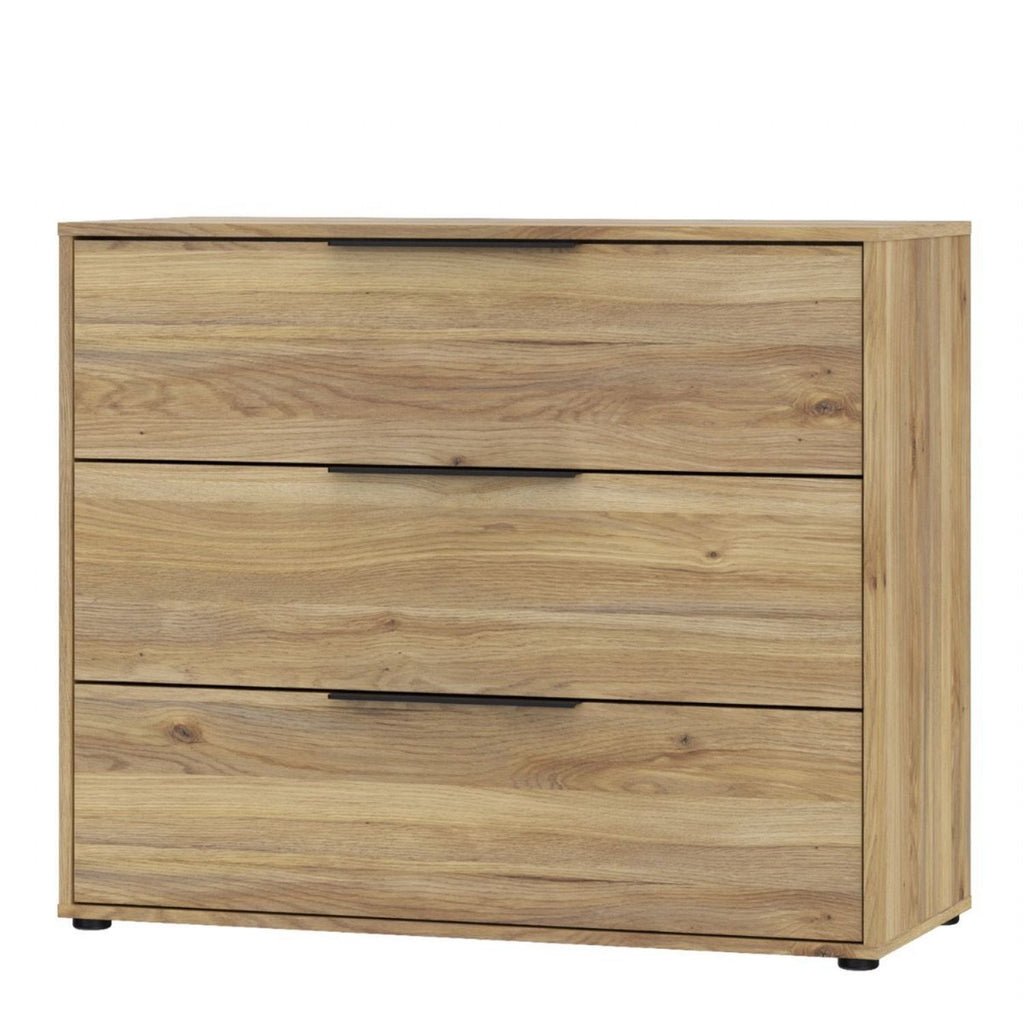 Orkney 3 Drawer Chest in Mauvella Oak