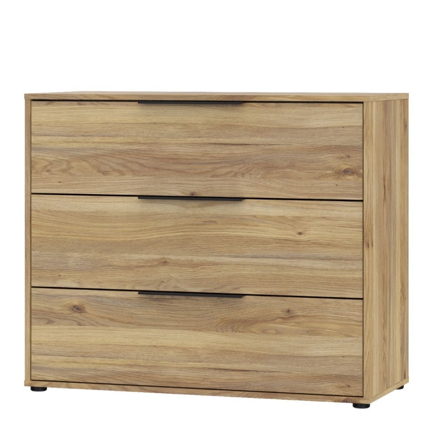 Orkney 3 Drawer Chest in Mauvella Oak
