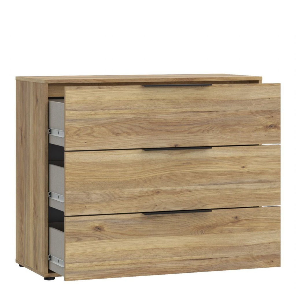 Orkney 3 Drawer Chest in Mauvella Oak