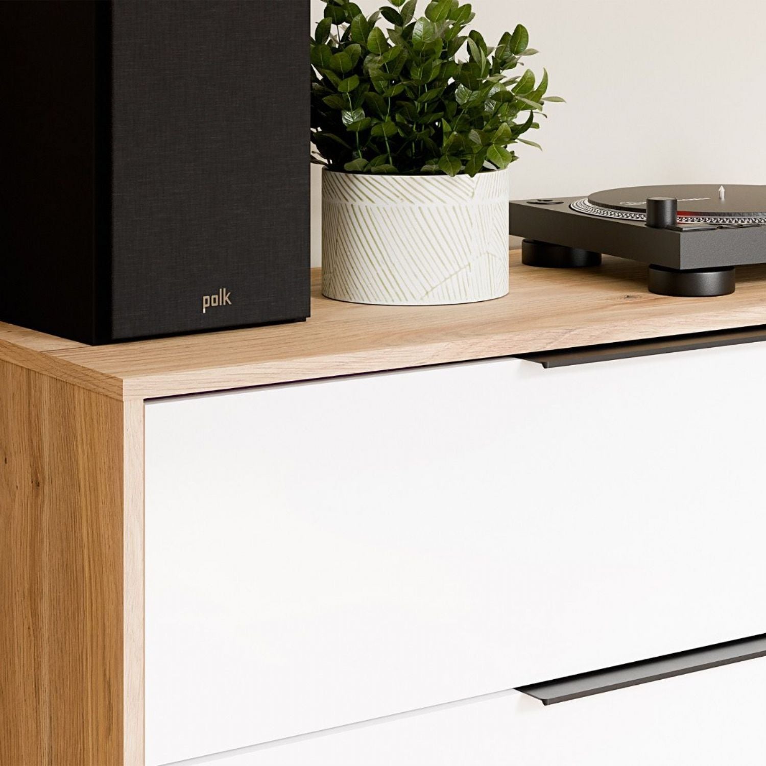 Orkney 3 Drawer Chest in Mauvella Oak and White Gloss