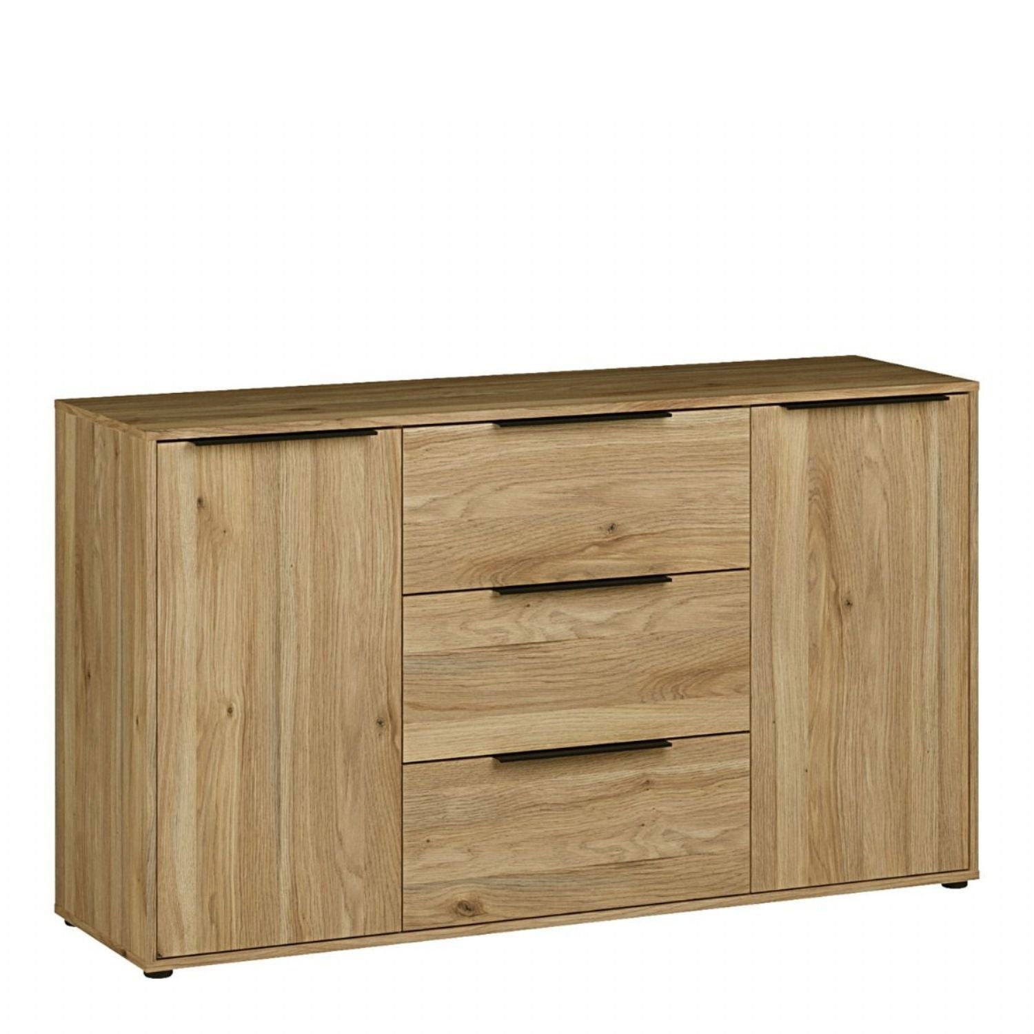 Orkney 3 Drawer Sideboard with 2 Doors in Mauvella Oak
