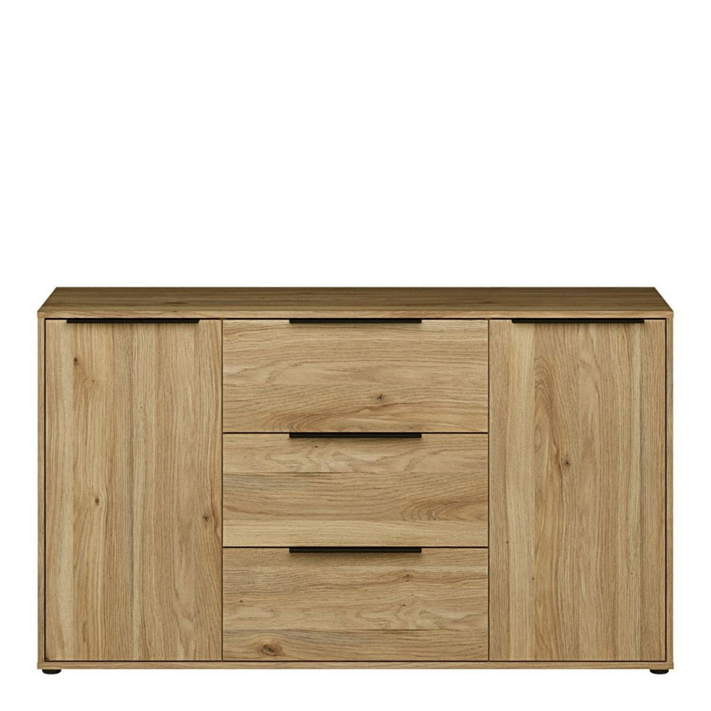 Orkney 3 Drawer Sideboard with 2 Doors in Mauvella Oak