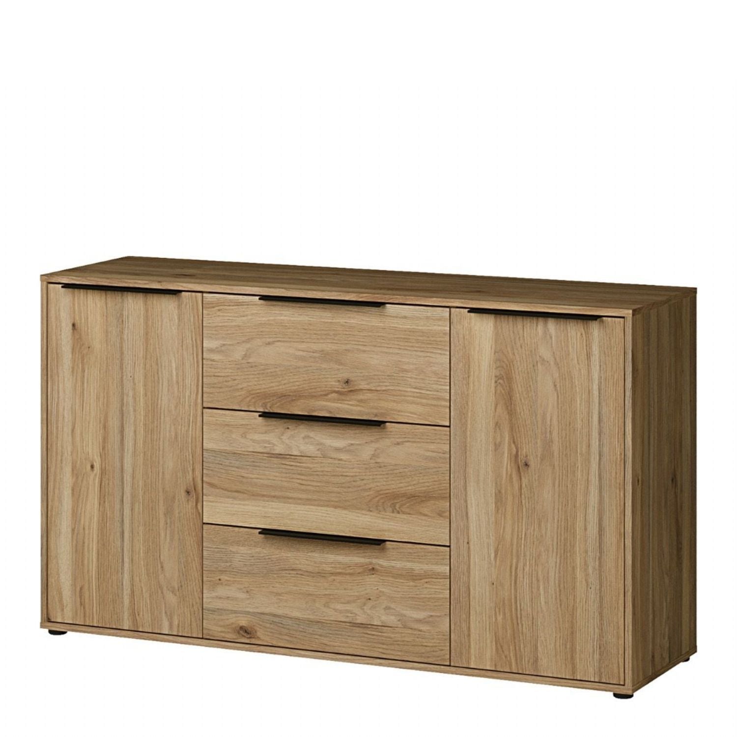 Orkney 3 Drawer Sideboard with 2 Doors in Mauvella Oak