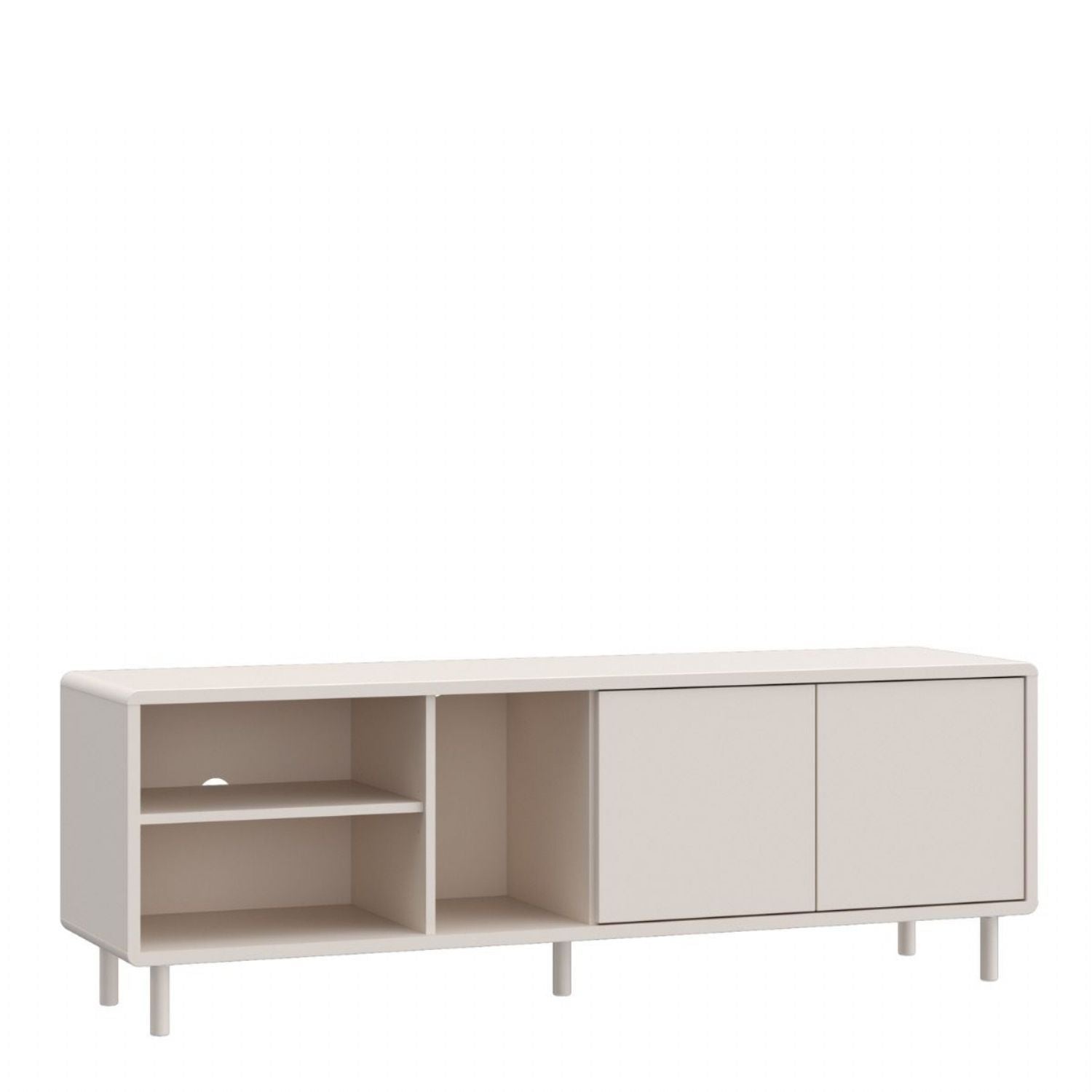 Playly TV Unit with Open Shelving and 2Door Storage in Sand
