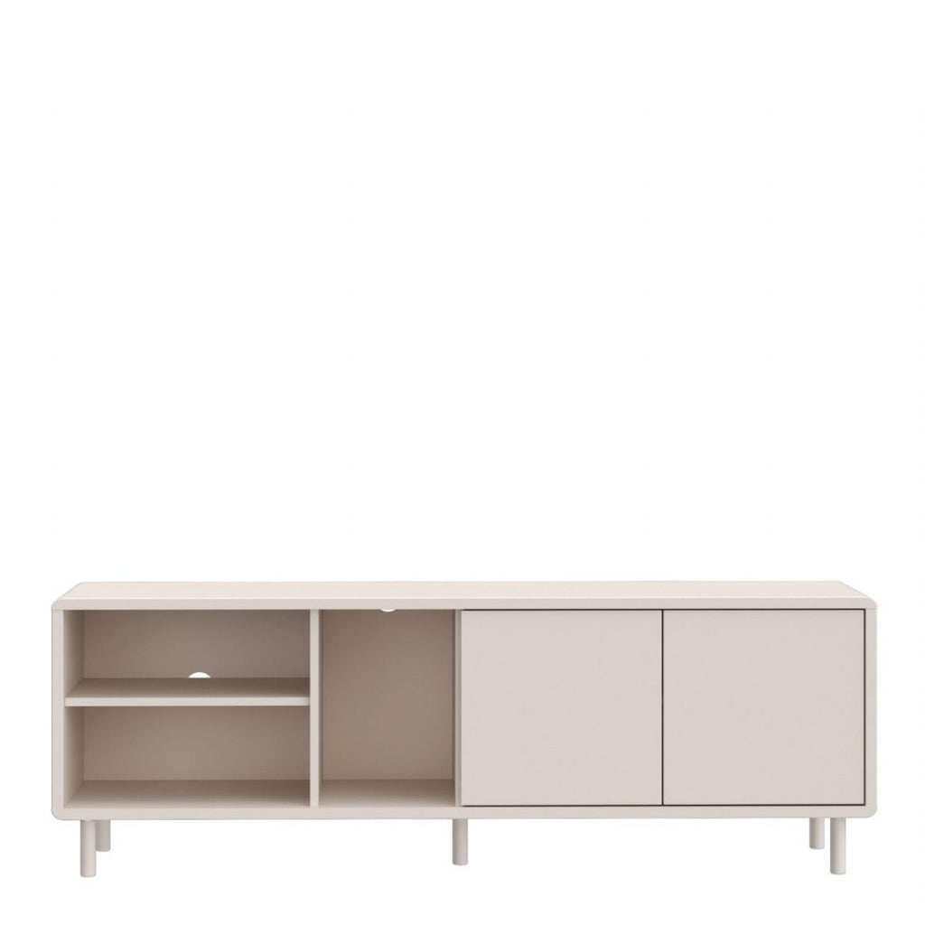 Playly TV Unit with Open Shelving and 2Door Storage in Sand