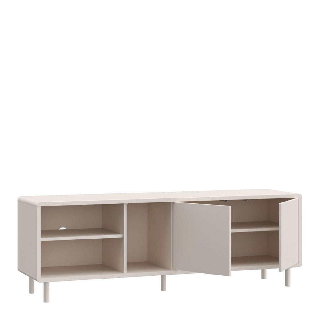 Playly TV Unit with Open Shelving and 2Door Storage in Sand