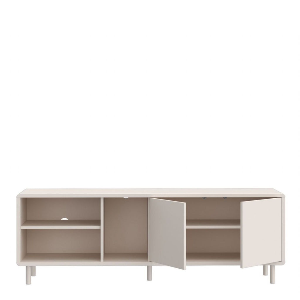 Playly TV Unit with Open Shelving and 2Door Storage in Sand