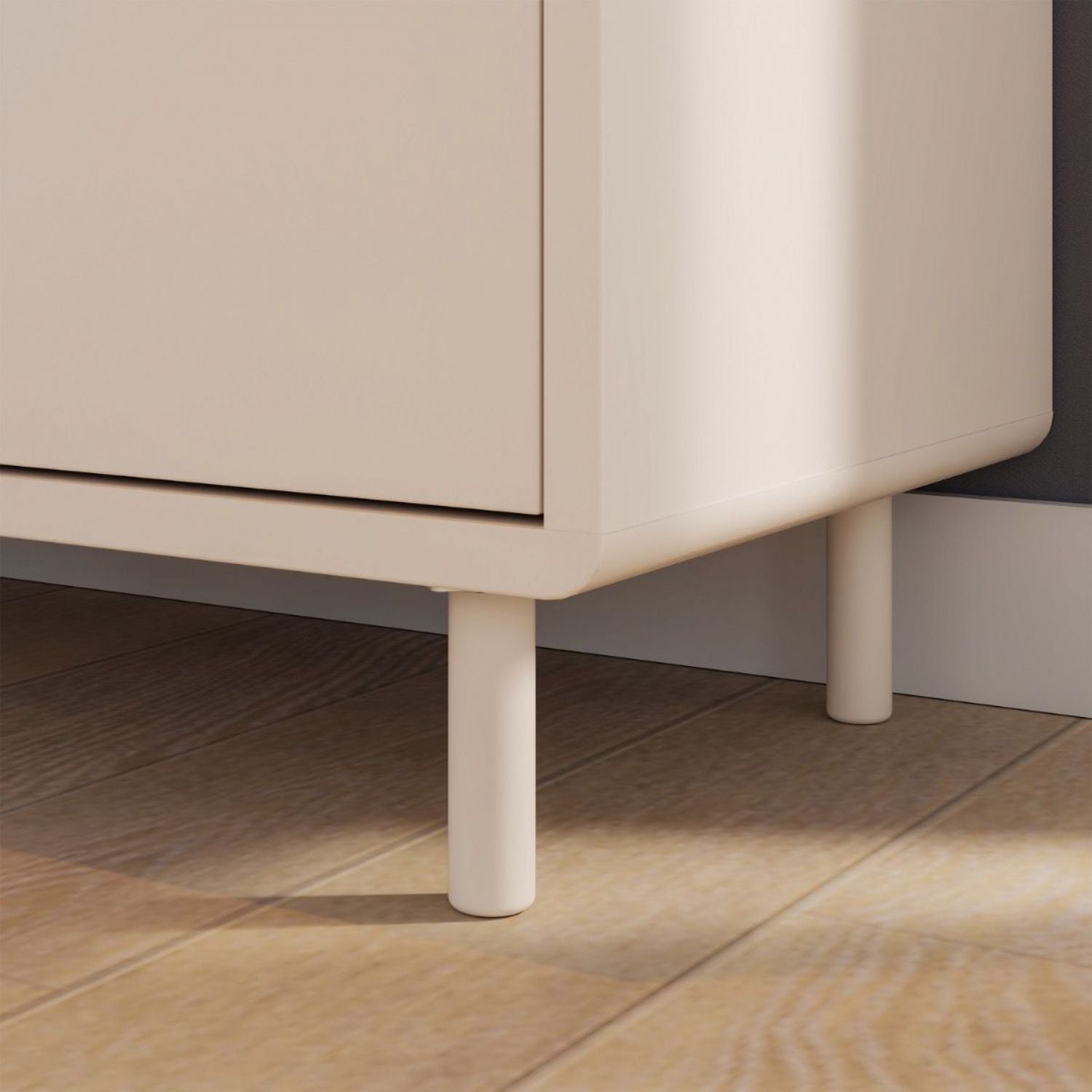 Playly TV Unit with Open Shelving and 2Door Storage in Sand
