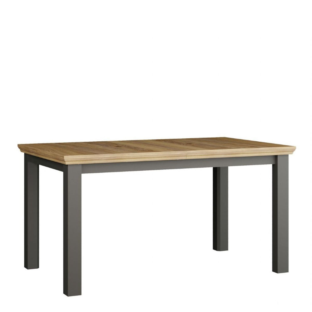 Pontypool Rectangular Dining Table 150x90cm in Wolfram Grey and Mauvella Oak