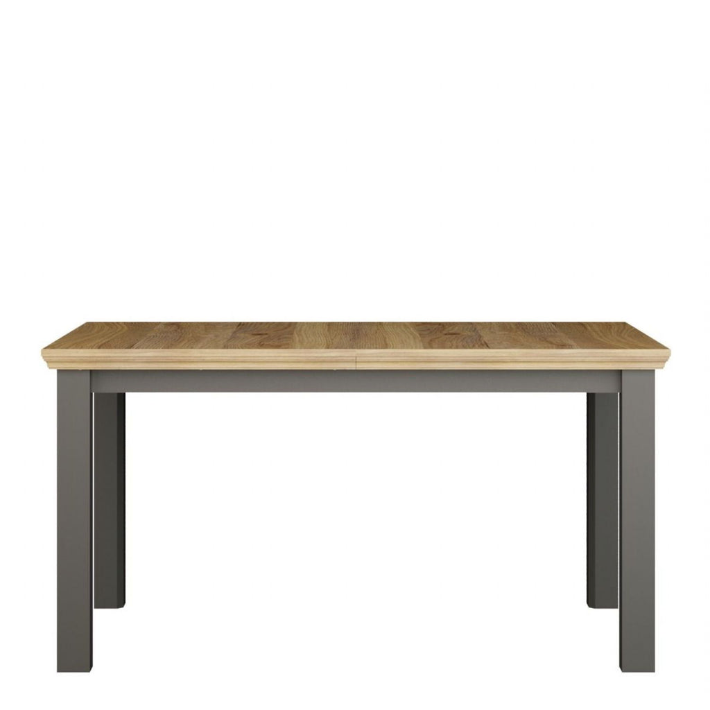 Pontypool Rectangular Dining Table 150x90cm in Wolfram Grey and Mauvella Oak