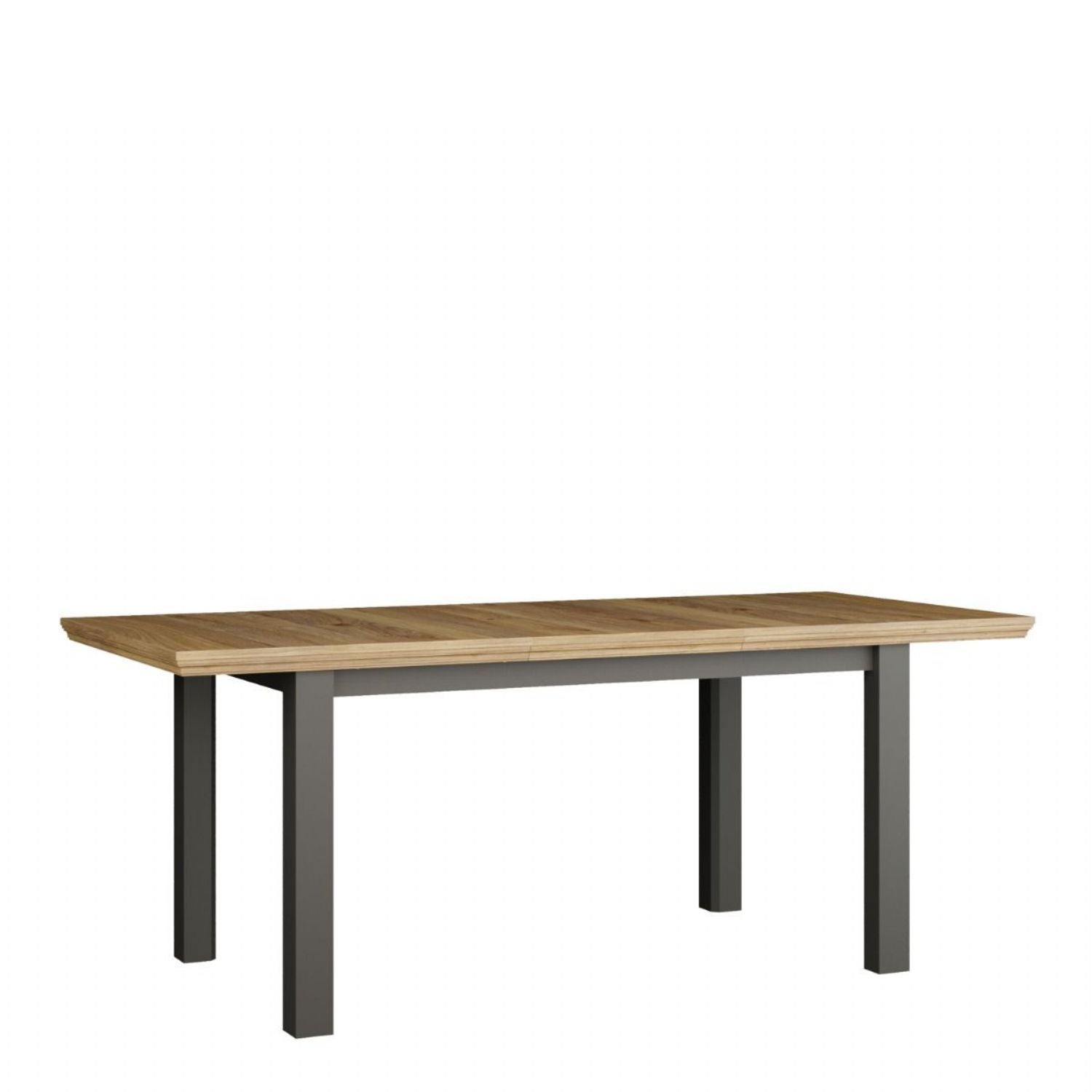 Pontypool Rectangular Dining Table 150x90cm in Wolfram Grey and Mauvella Oak