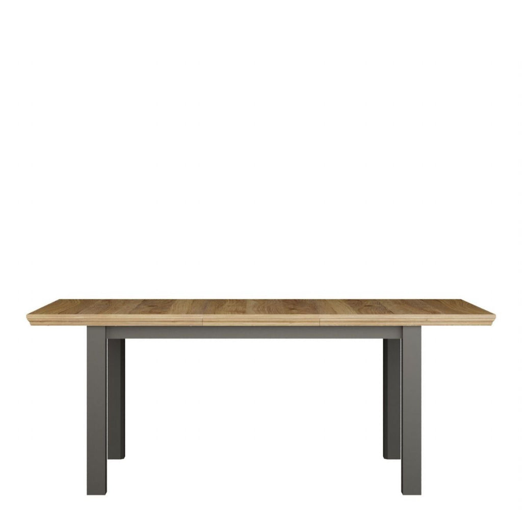 Pontypool Rectangular Dining Table 150x90cm in Wolfram Grey and Mauvella Oak