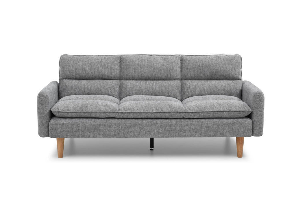 Cosy Rest Chenille Effect Light Grey 3 Seater Sofa Bed