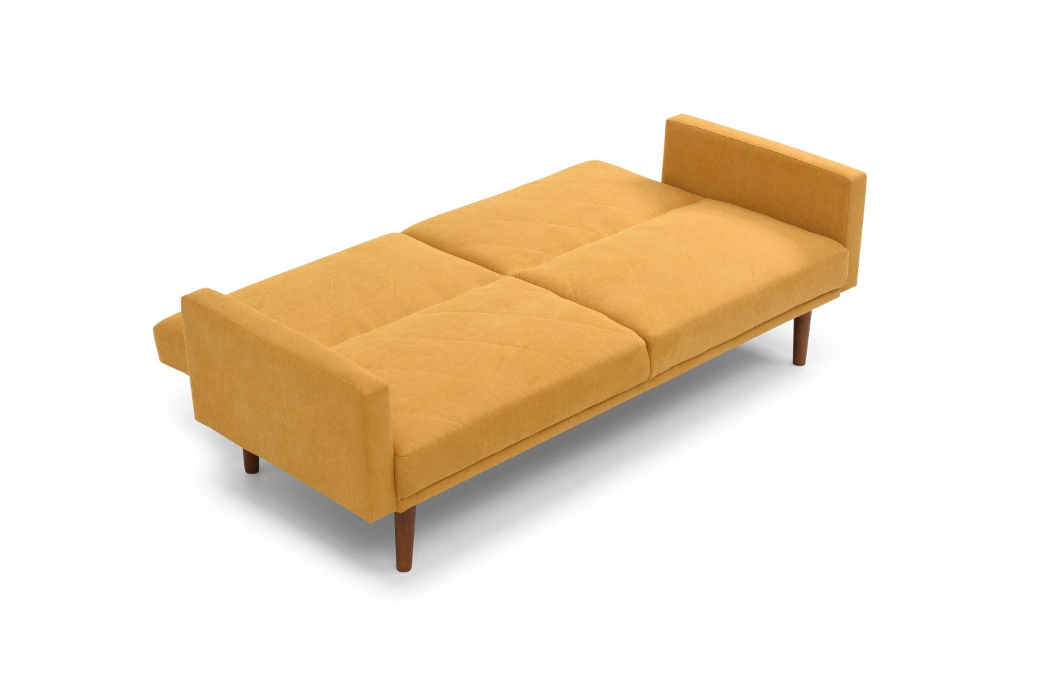 Relax Linen Effect Mustard 3 Seater Sofa Bed