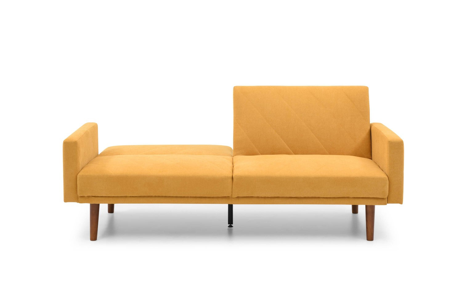 Relax Linen Effect Mustard 3 Seater Sofa Bed