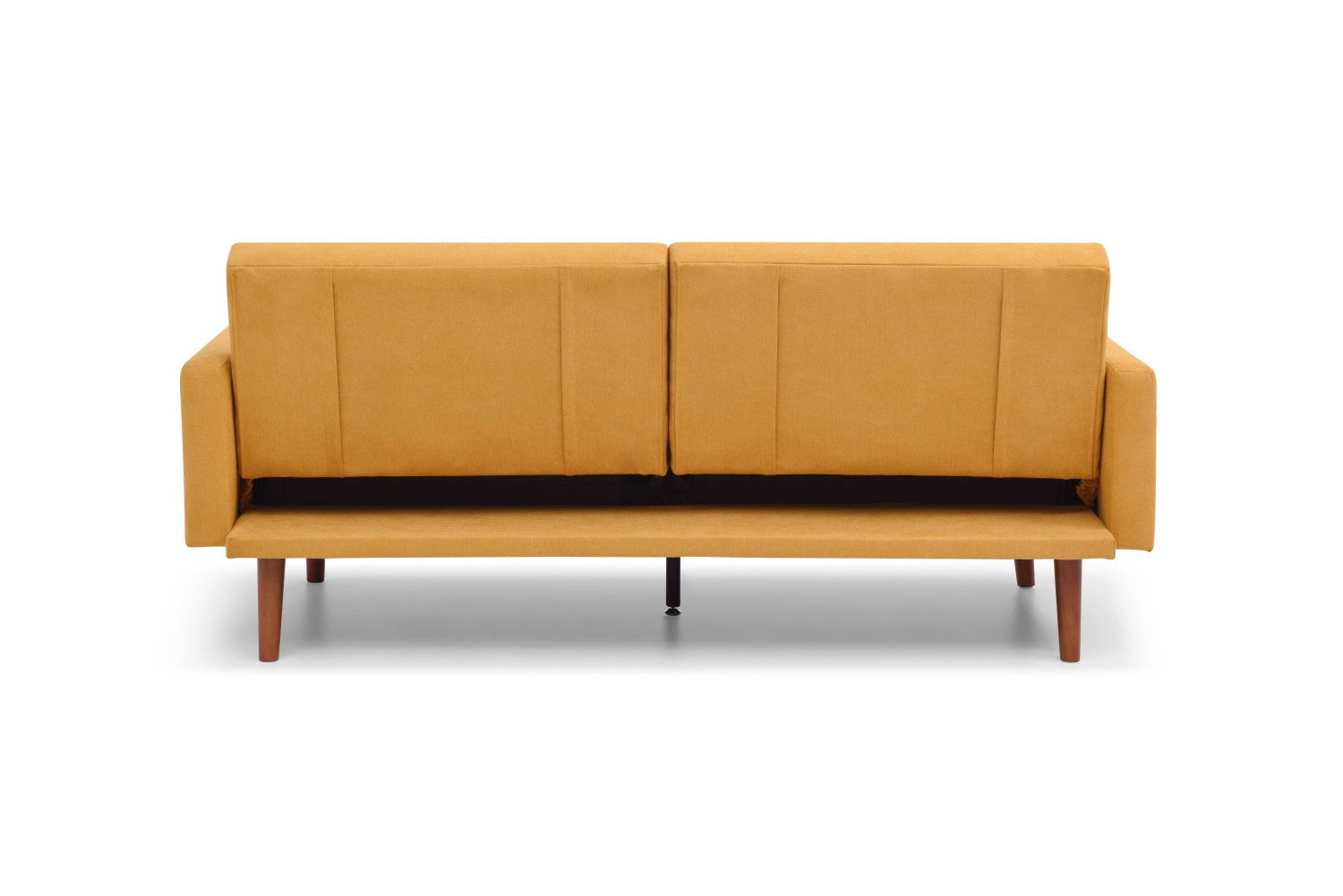 Relax Linen Effect Mustard 3 Seater Sofa Bed