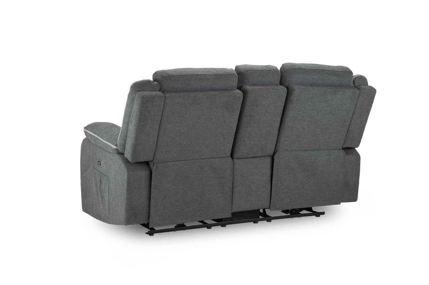 Graphite Fabric 2 Seater Electric Recliner Sofa