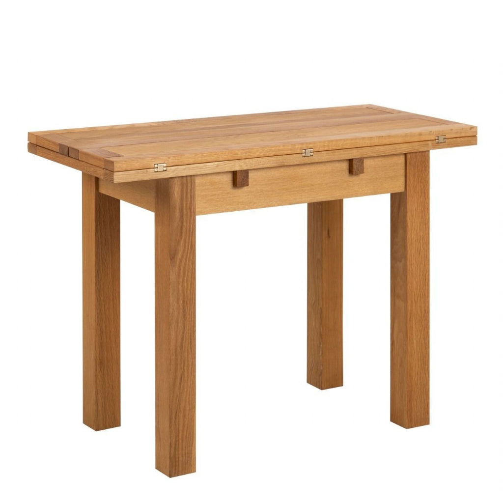 Kenley Extending Dining Table in Oak 4590cm Includes 4 Riano Dining Chairs in Black
