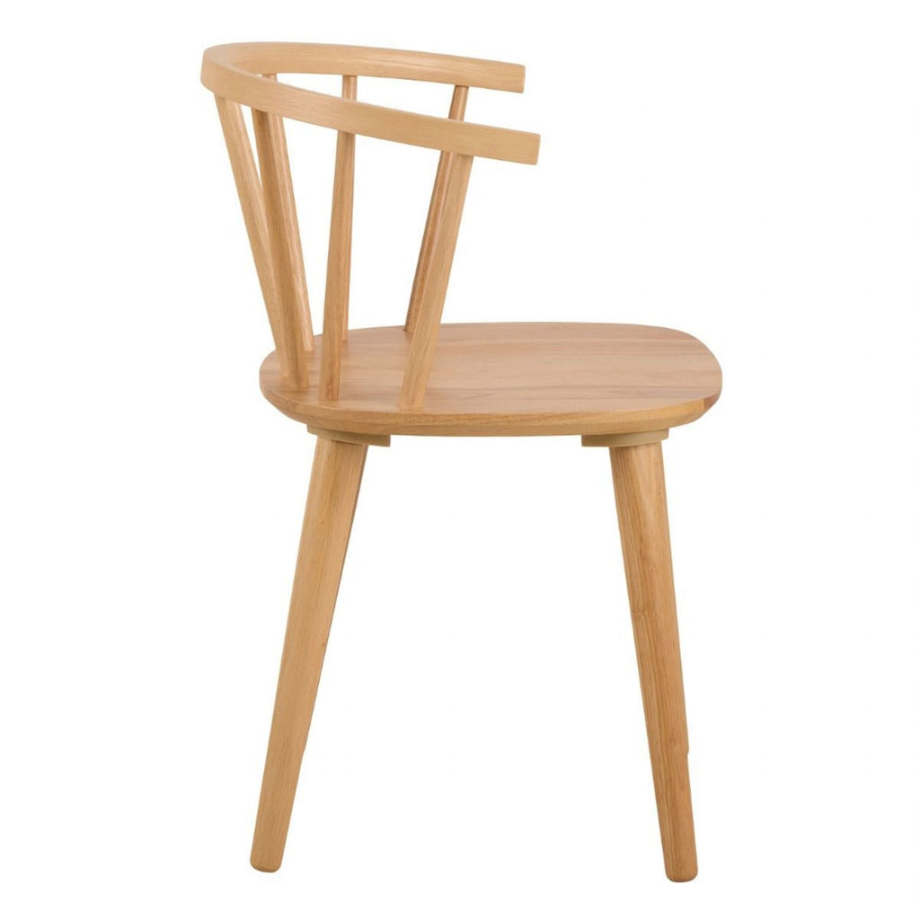 Nagano Round Dining Table in Oak includes 4 Ida Dining Chair in Oak