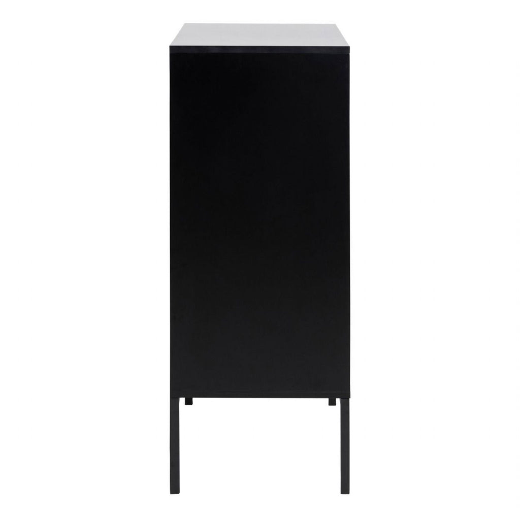 Seaford 3 Door 2 Drawer Sideboard in Black And Oak