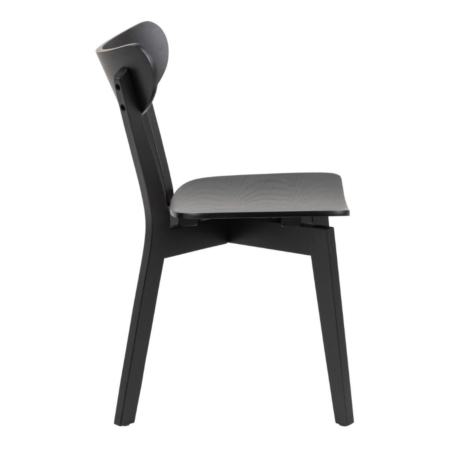 Roxby Round Dining Table in Black 105x76cm includes 4 Roxby Dining Chairs in Black
