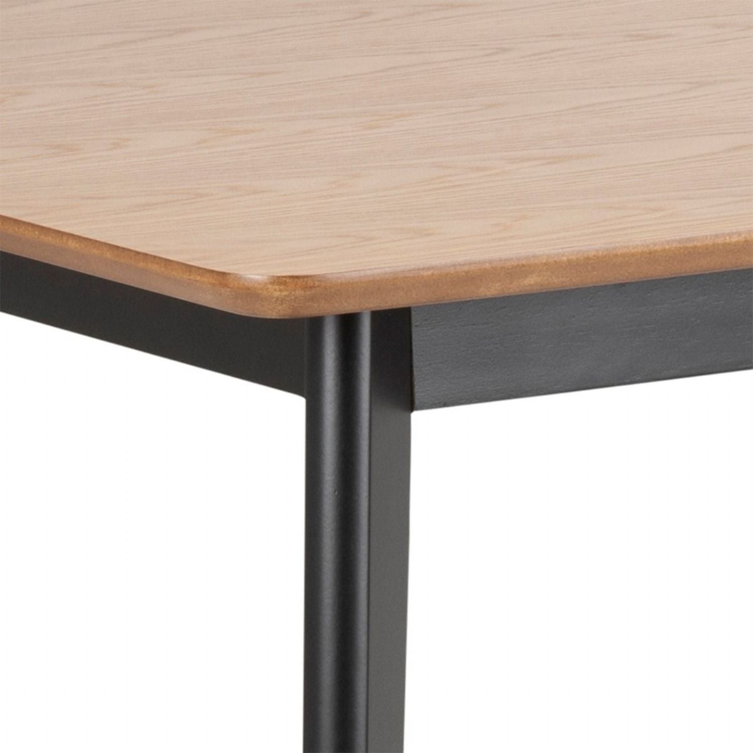 Roxby Dining Table in Oak & Black includes 4 Roxby Dining Chairs in Black and Oak