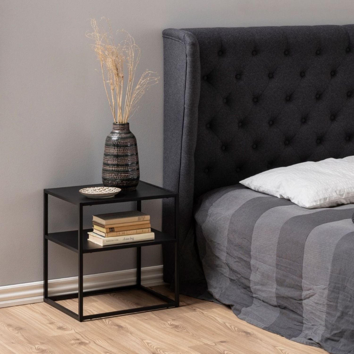 Newton Bedside Table in Black