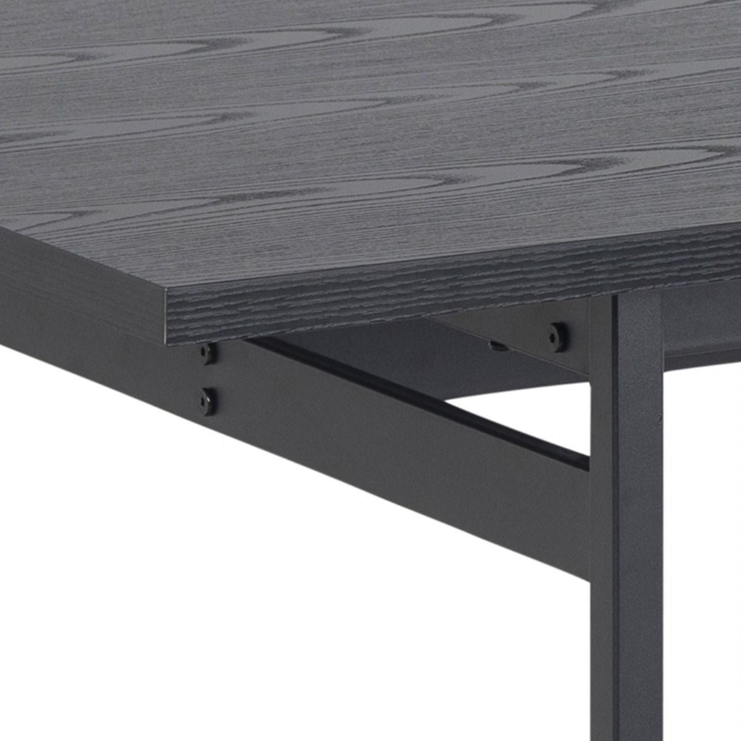 Angus Dining Table in Black includes 4 Carrie Swivel Dining Chair in Sand