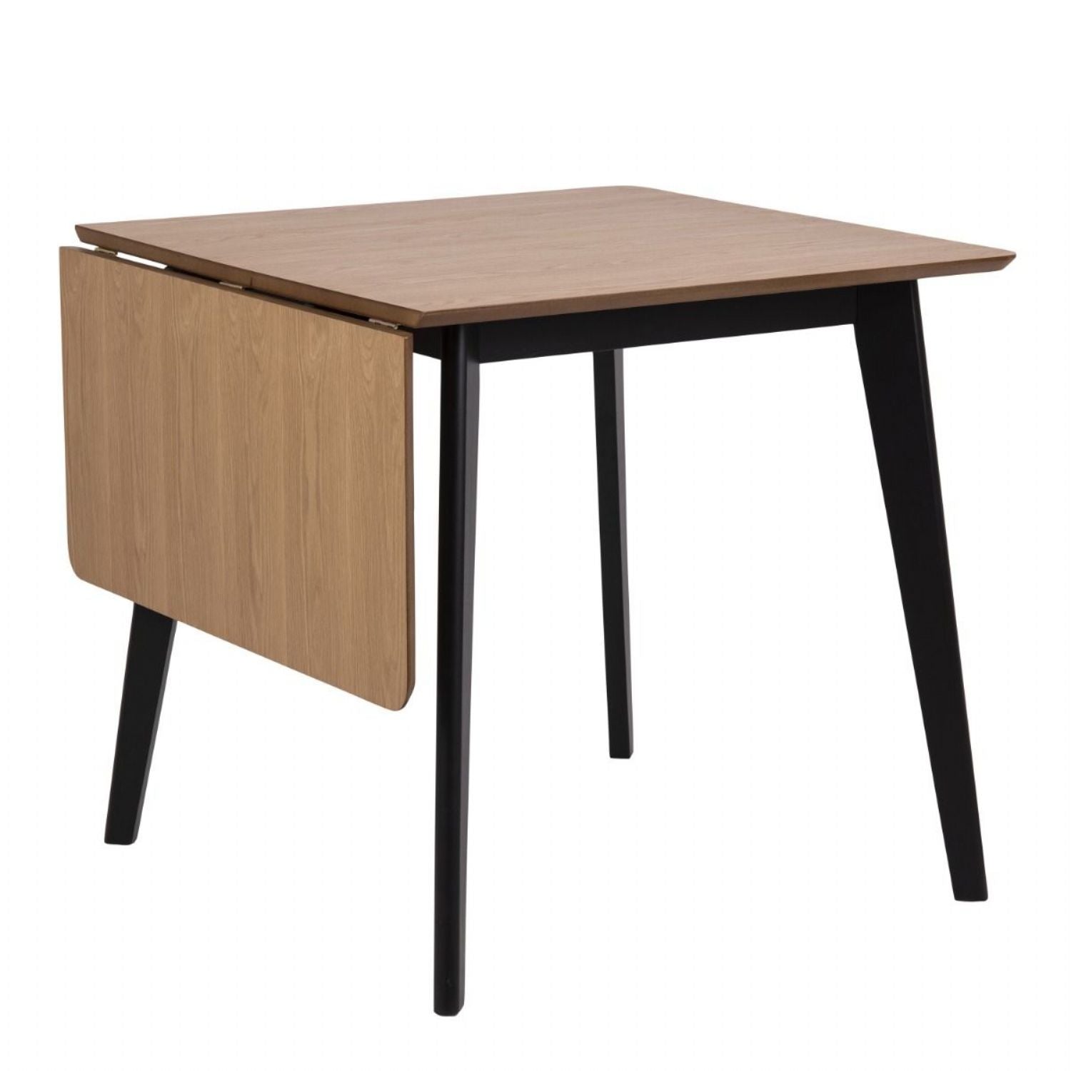 Roxby Extending Dining Table 80120cm in Oak & Black Includes 4 Roxby Dining Chairs in Black and Oak