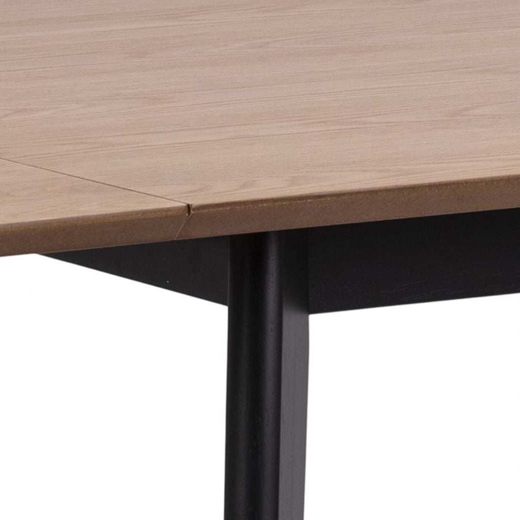 Roxby Extending Dining Table 80120cm in Oak & Black Includes 4 Roxby Dining Chairs in Black and Oak