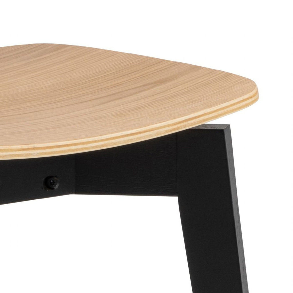 Roxby Extending Dining Table 80120cm in Oak & Black Includes 4 Roxby Dining Chairs in Black and Oak