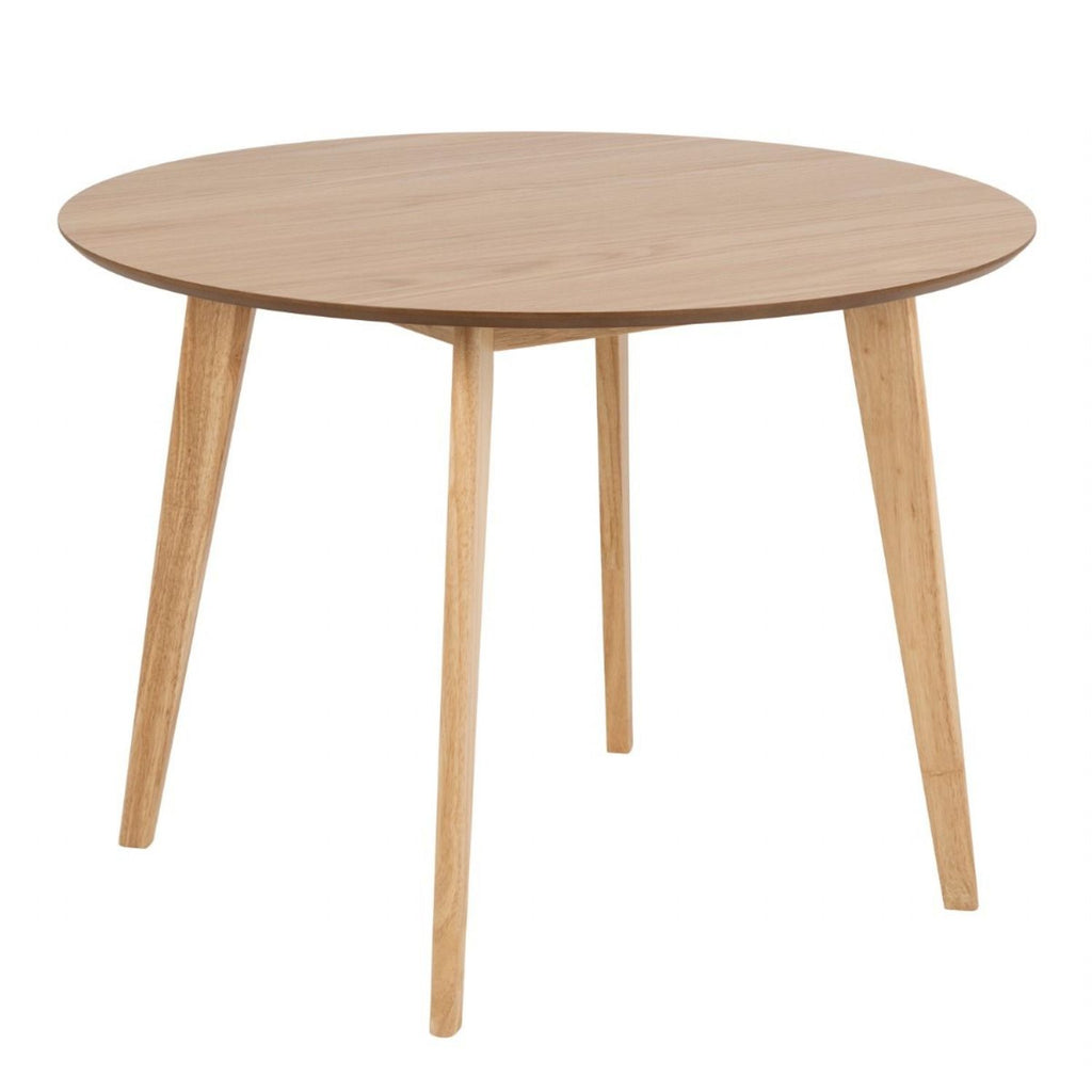 Roxby Round Dining Table in Oak 105x76cm includes 4 Roxby Dining Chairs in Oak