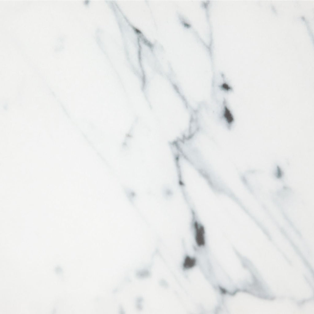 Alisma Nest of 2 Tables with White Marble Glass & Gold Base
