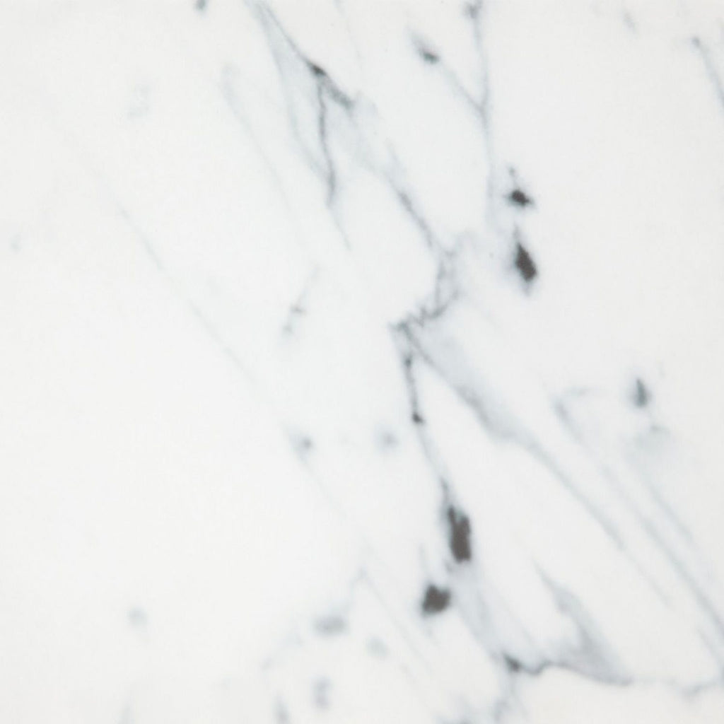 Alisma Bedside Table with White Marble Glass & Gold Base