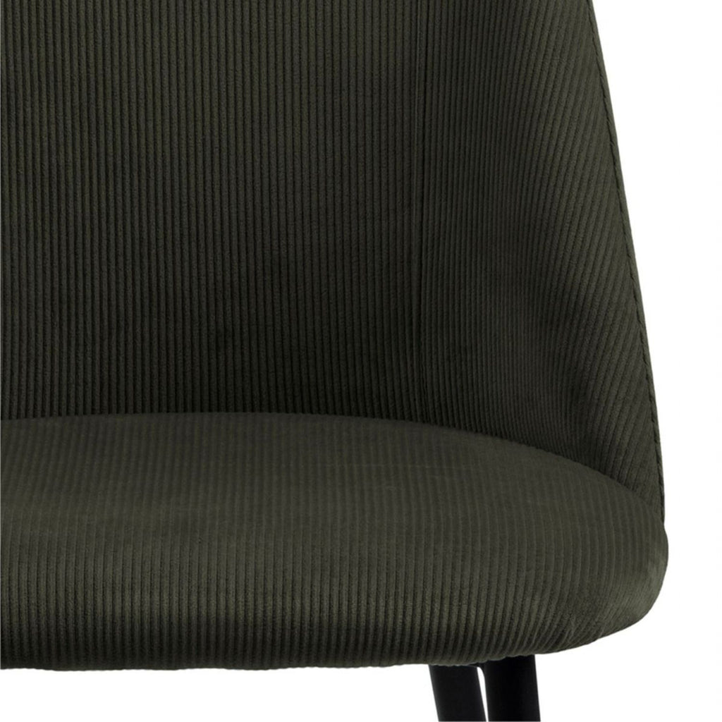 Ines Dining Chair in Olive Green Set of 4