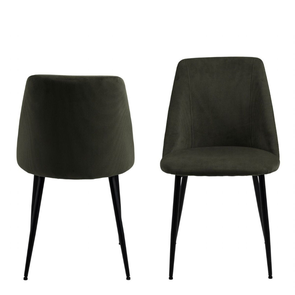 Ines Dining Chair in Olive Green Set of 4