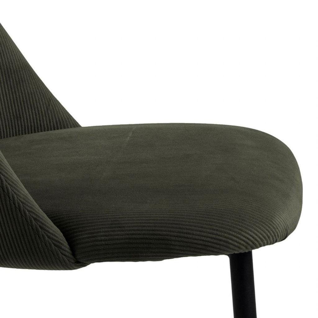 Ines Dining Chair in Olive Green Set of 4