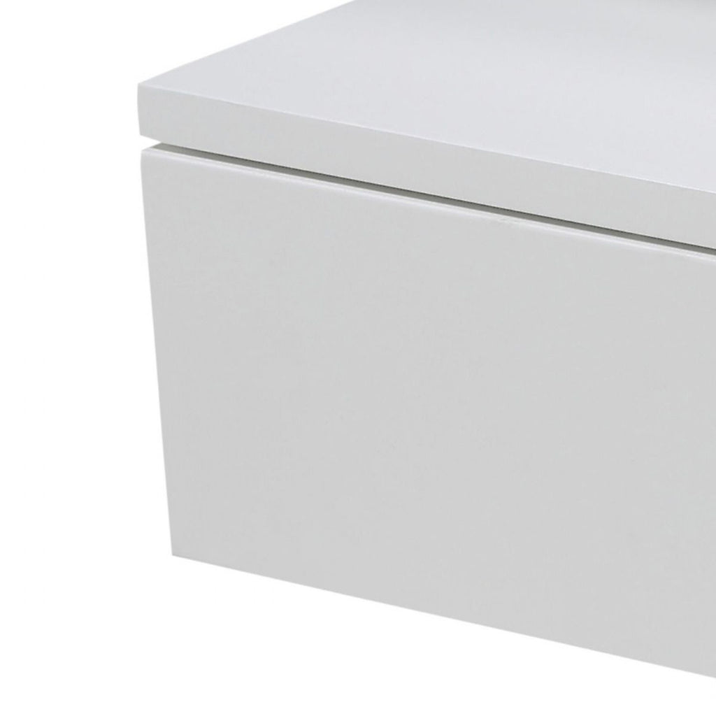 Ashlan Bedside Table with 1 Drawer in White