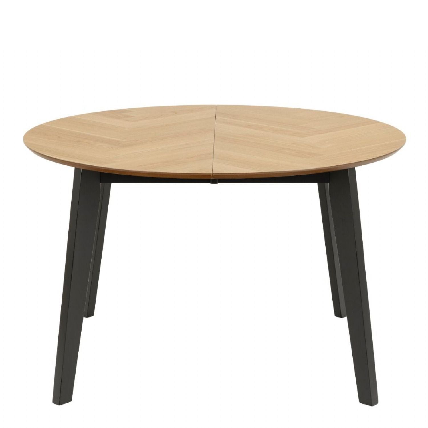 Georgetown Round Dining Table in Oak and Black