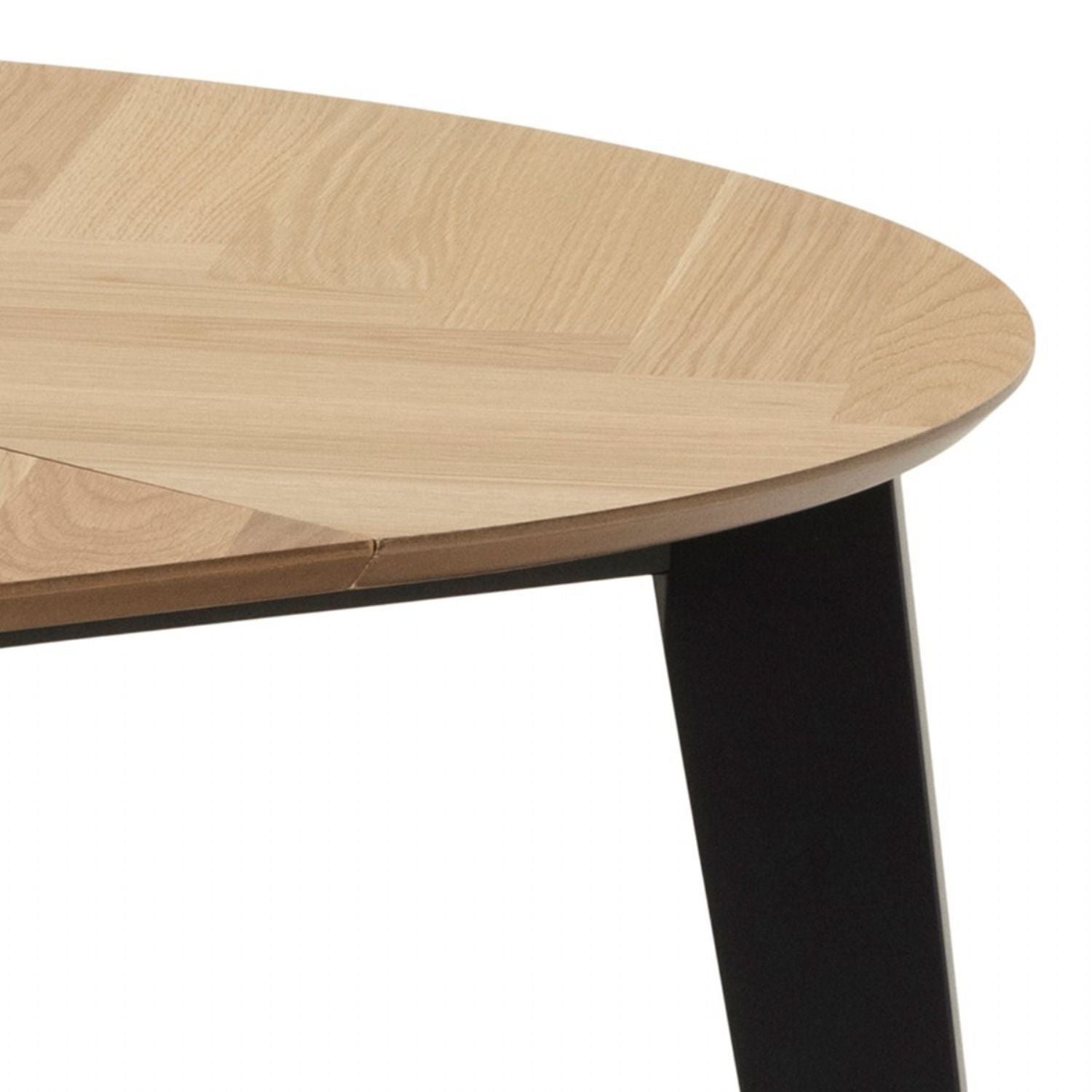Georgetown Round Dining Table in Oak and Black