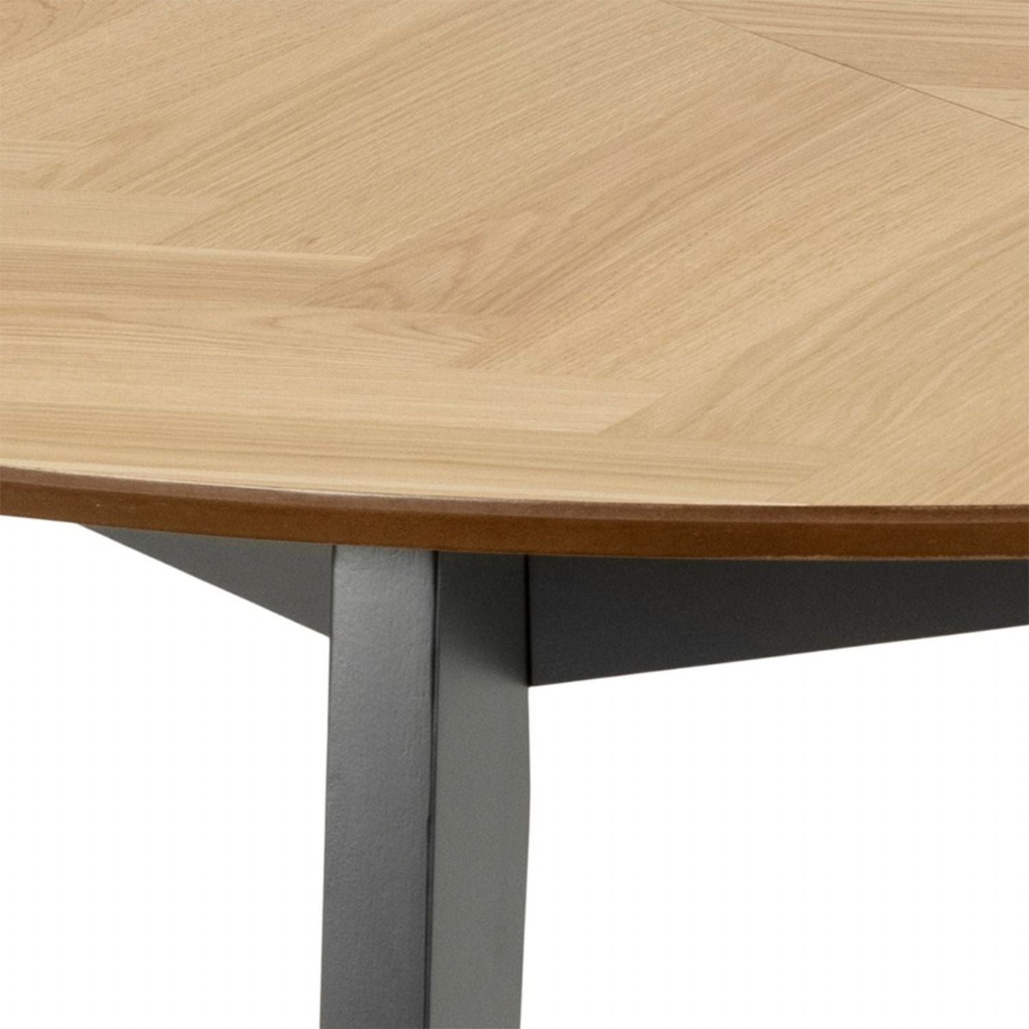 Georgetown Round Dining Table in Oak and Black