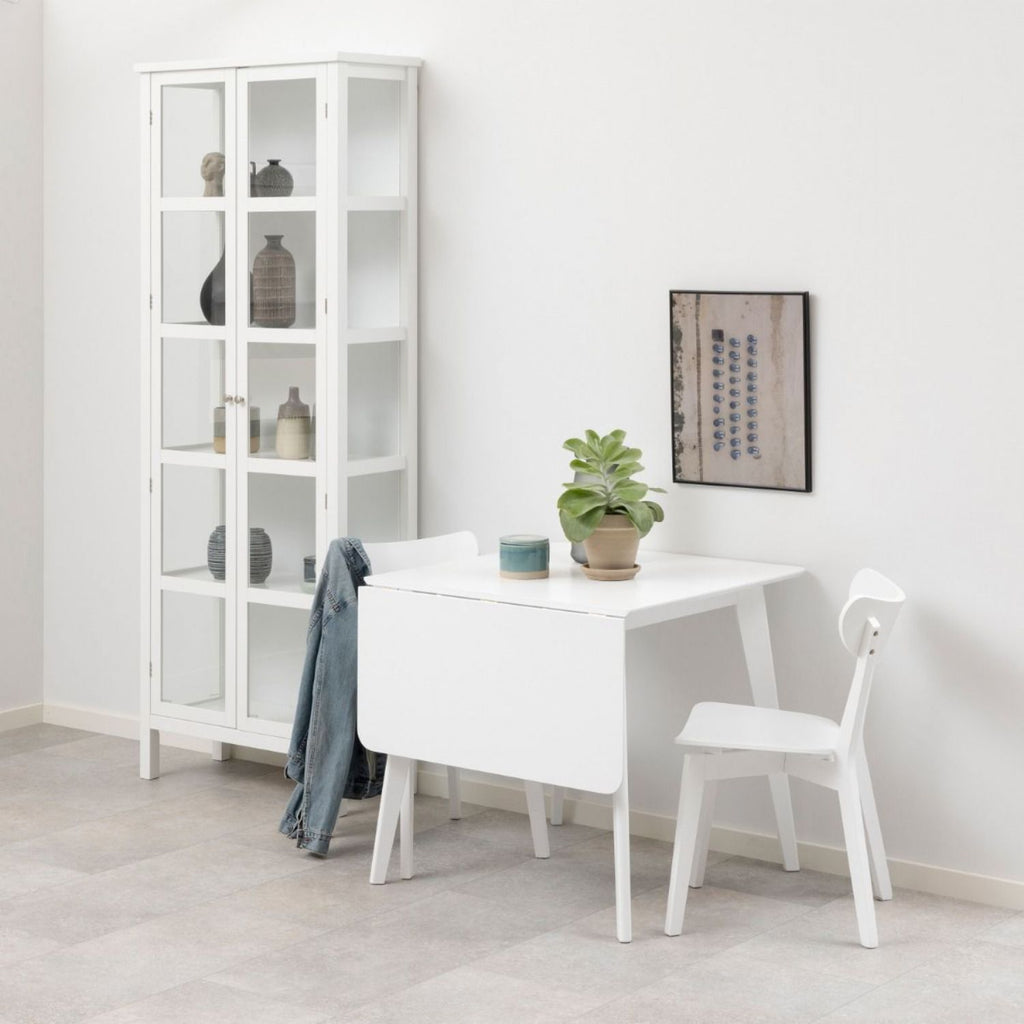 Roxby Square Dining Table in White includes 2 Roxby Dining Chair in White