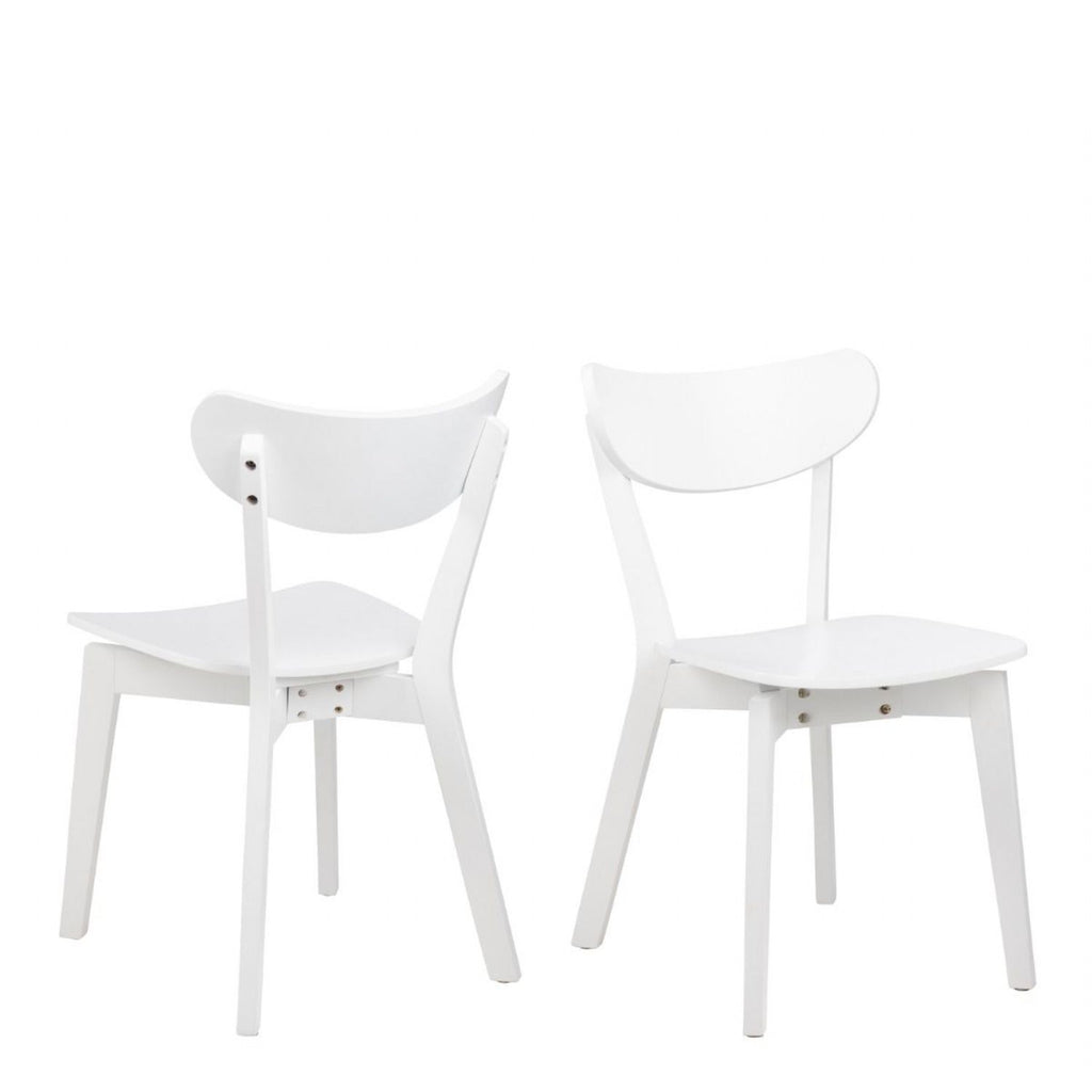 Roxby Square Dining Table in White includes 2 Roxby Dining Chair in White