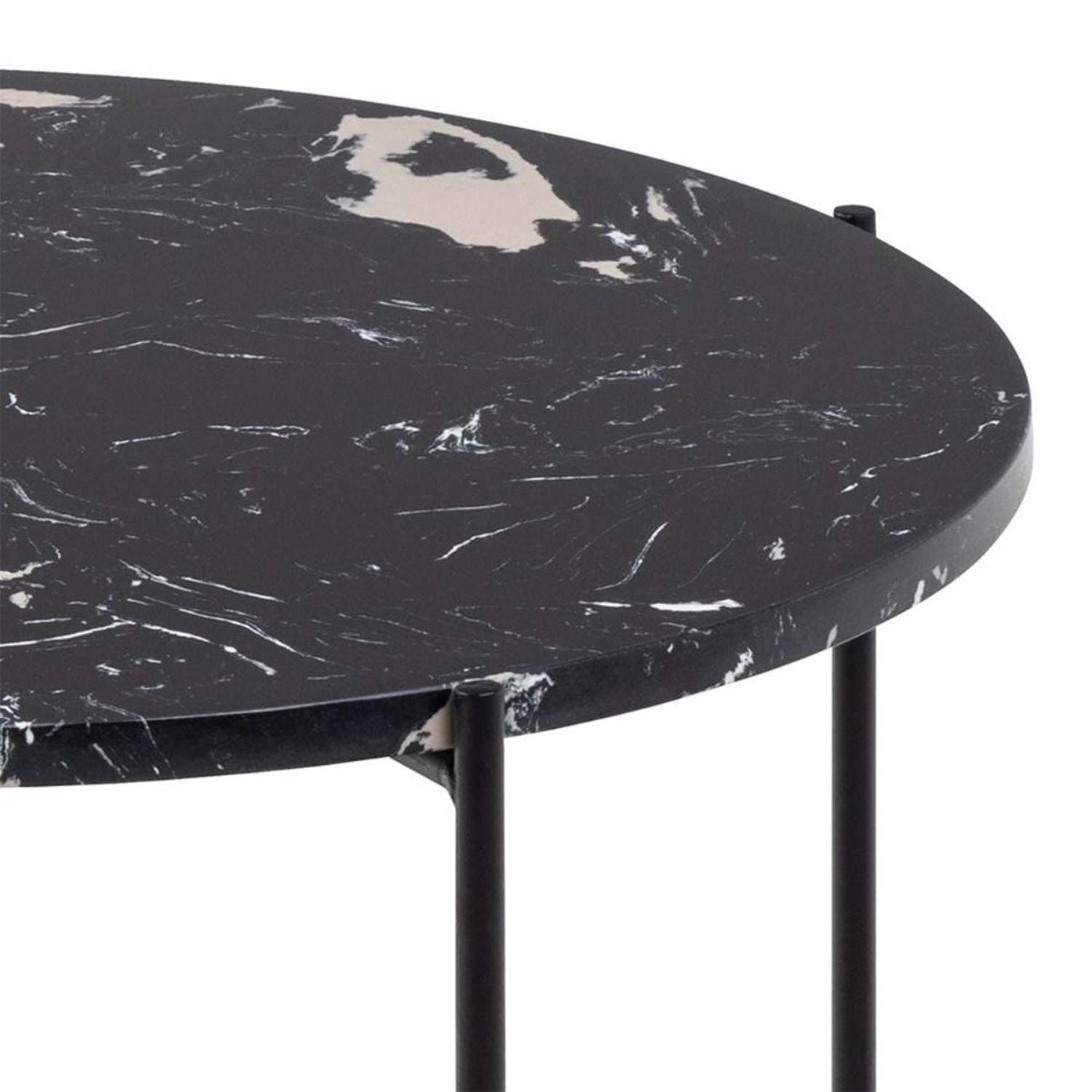 Avila Side Table with Black Marble Effect