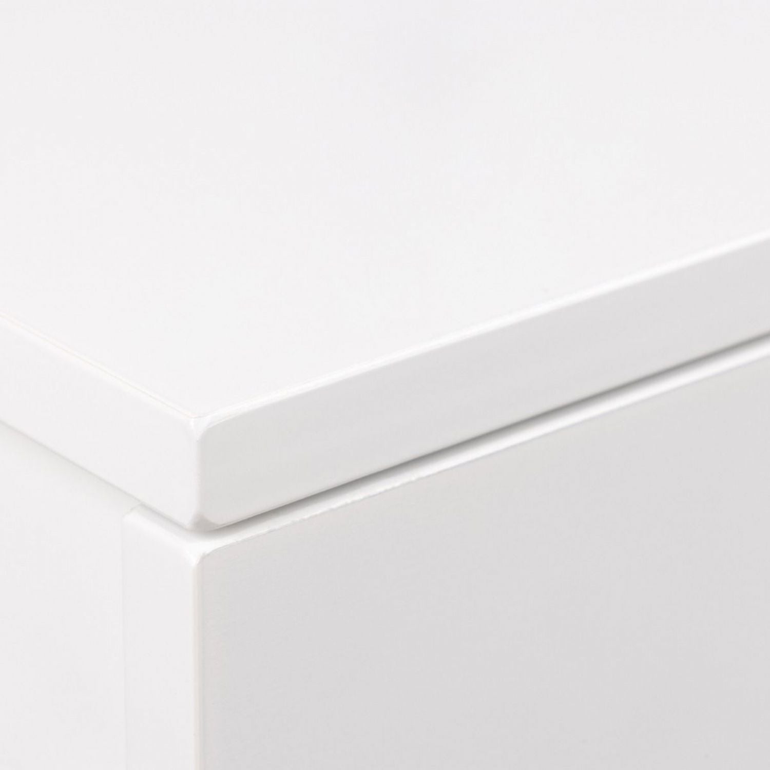 Avignon Bedside Table, Top and drawer, White
