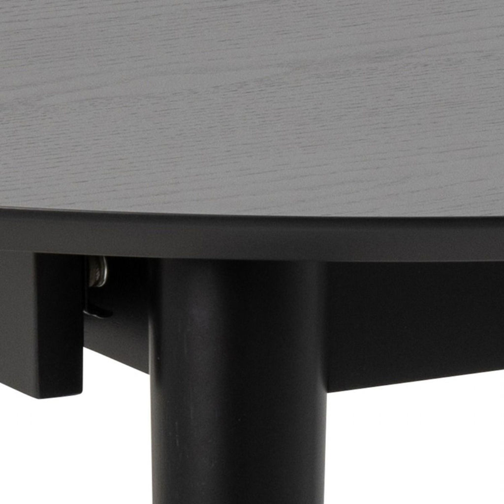 Montreux Round Extending Dining Table in Black 115154 cm includes 4 Cassandra Dining Chair includes Armrest in Black