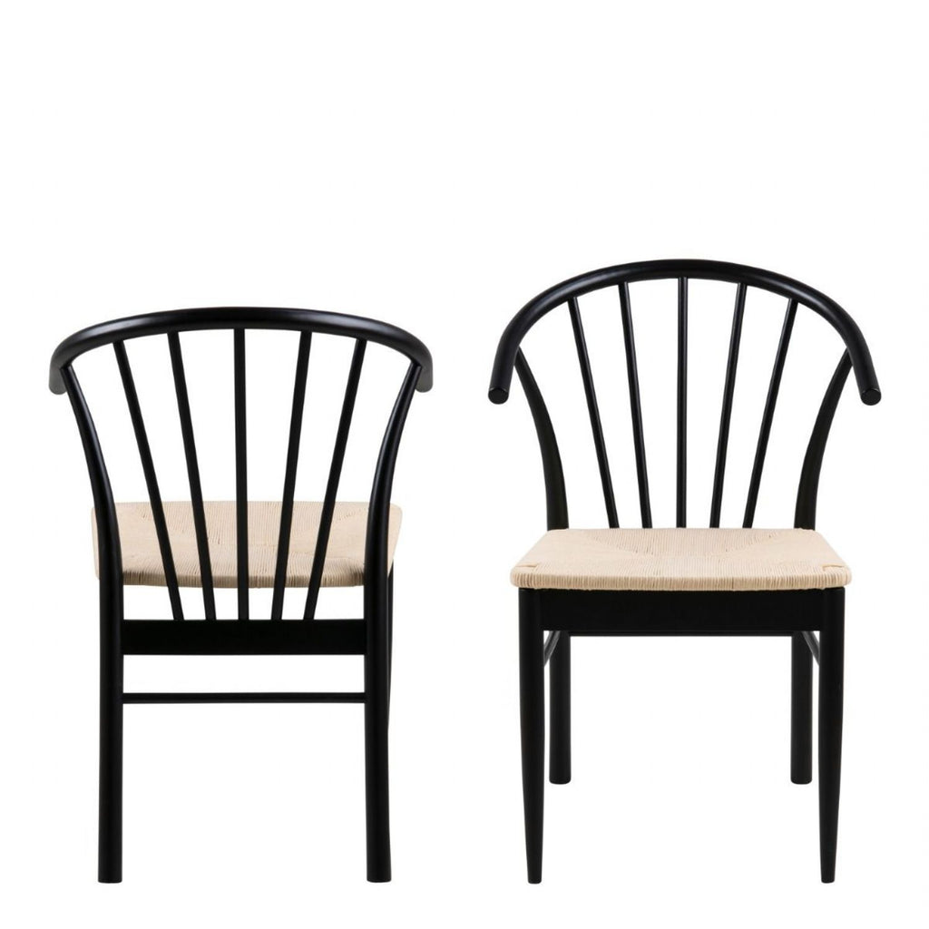 Montreux Round Extending Dining Table in Black 115154 cm includes 6 Cassandra Dining Chair includes Armrest in Black